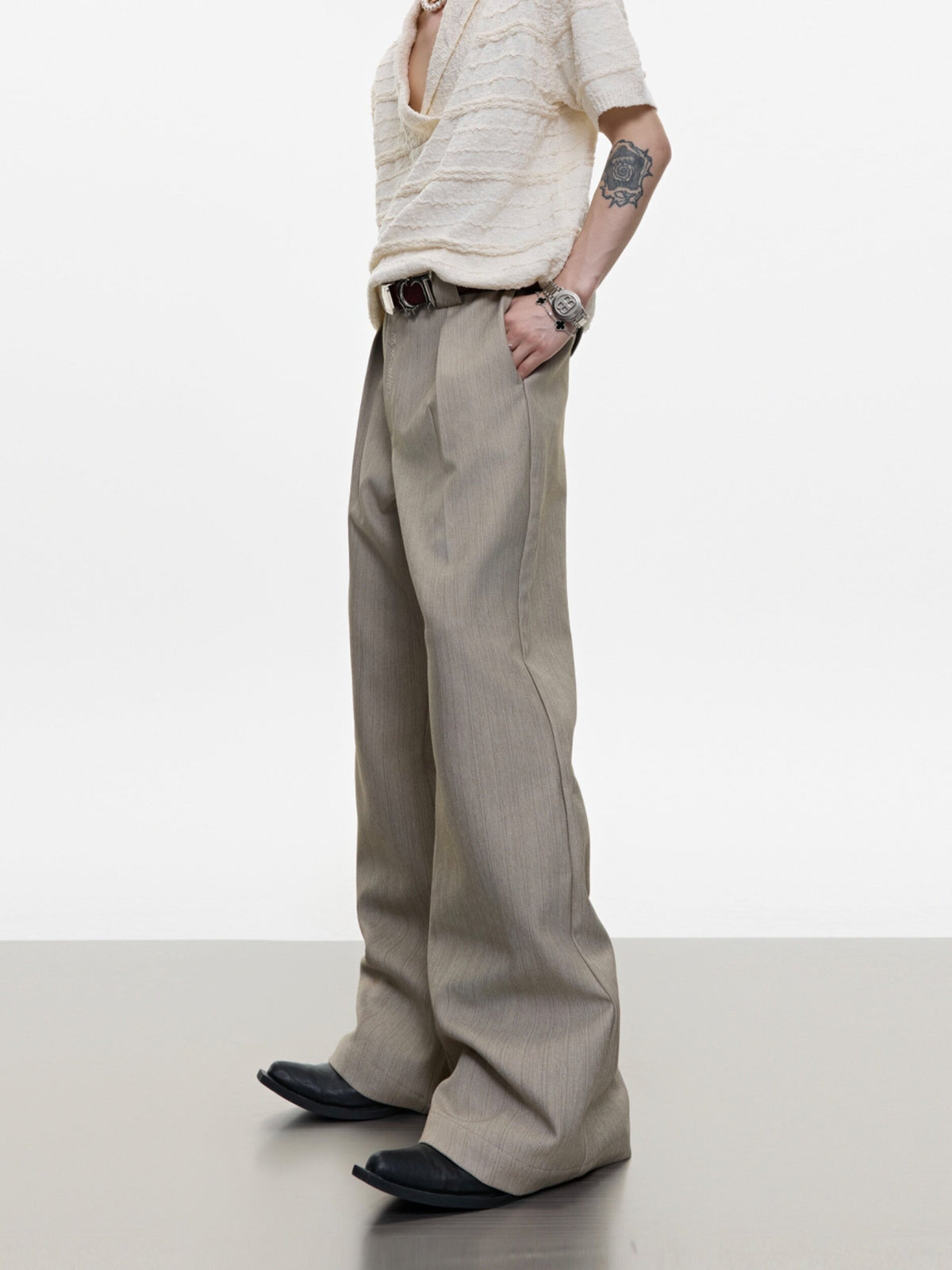 Micro-Flare Wool-Blend Trousers - product image 1