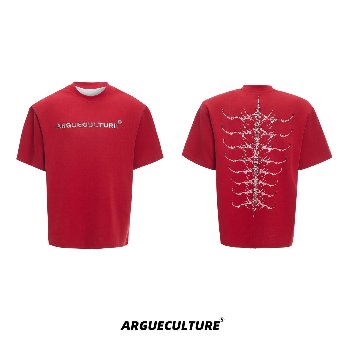 Embroidered Spine Graphic Cotton T-Shirt - product image 5