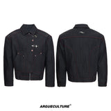Black Denim Jacket & Straight-Leg Pants - variant image 7