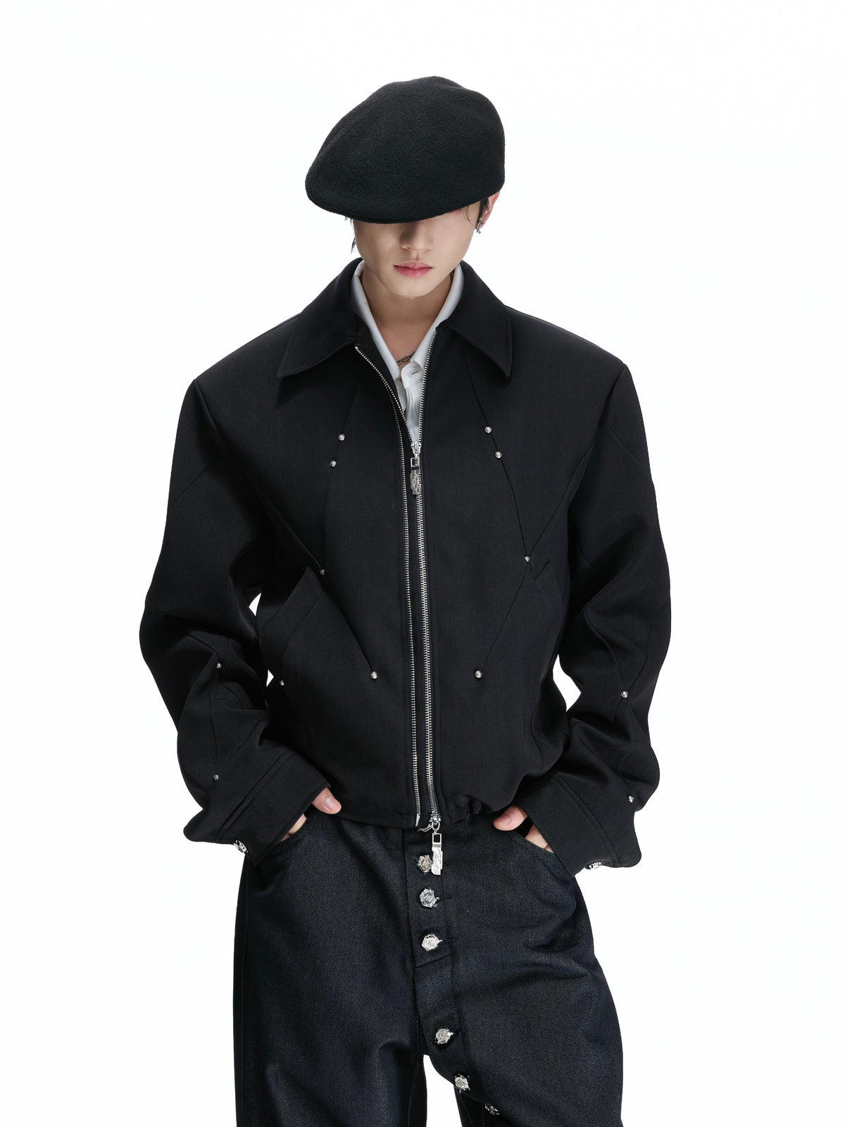 Deconstructed Rivet Dual-Zip Jacket - product image 4