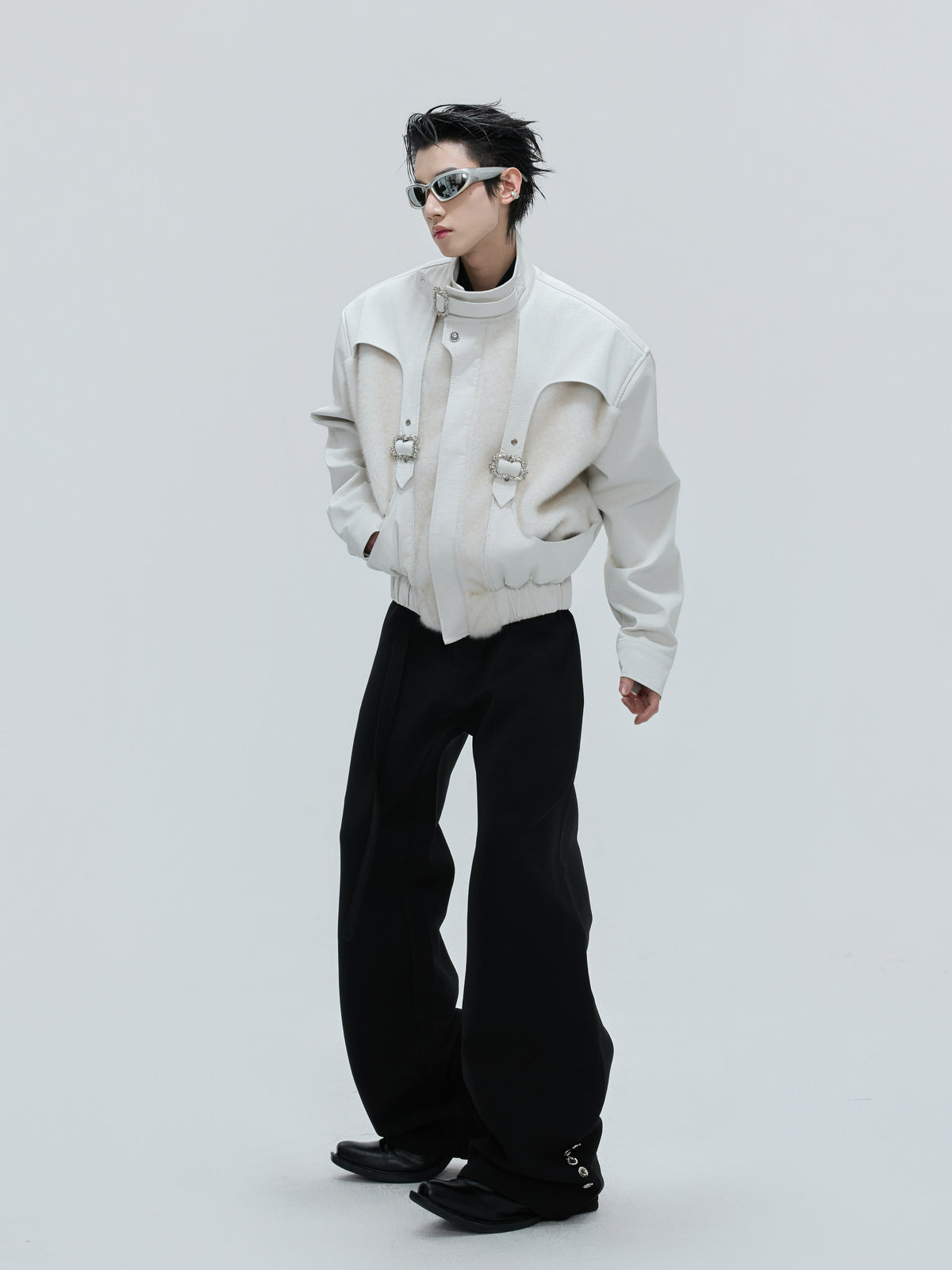 Fleece-Lined PU Leather Zip Jacket - product image 5