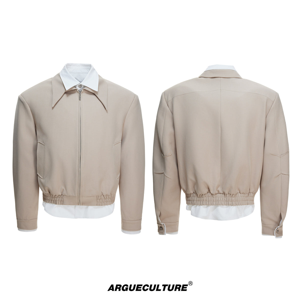 Faux-Layer Cropped Boxy Jacket - product image 5