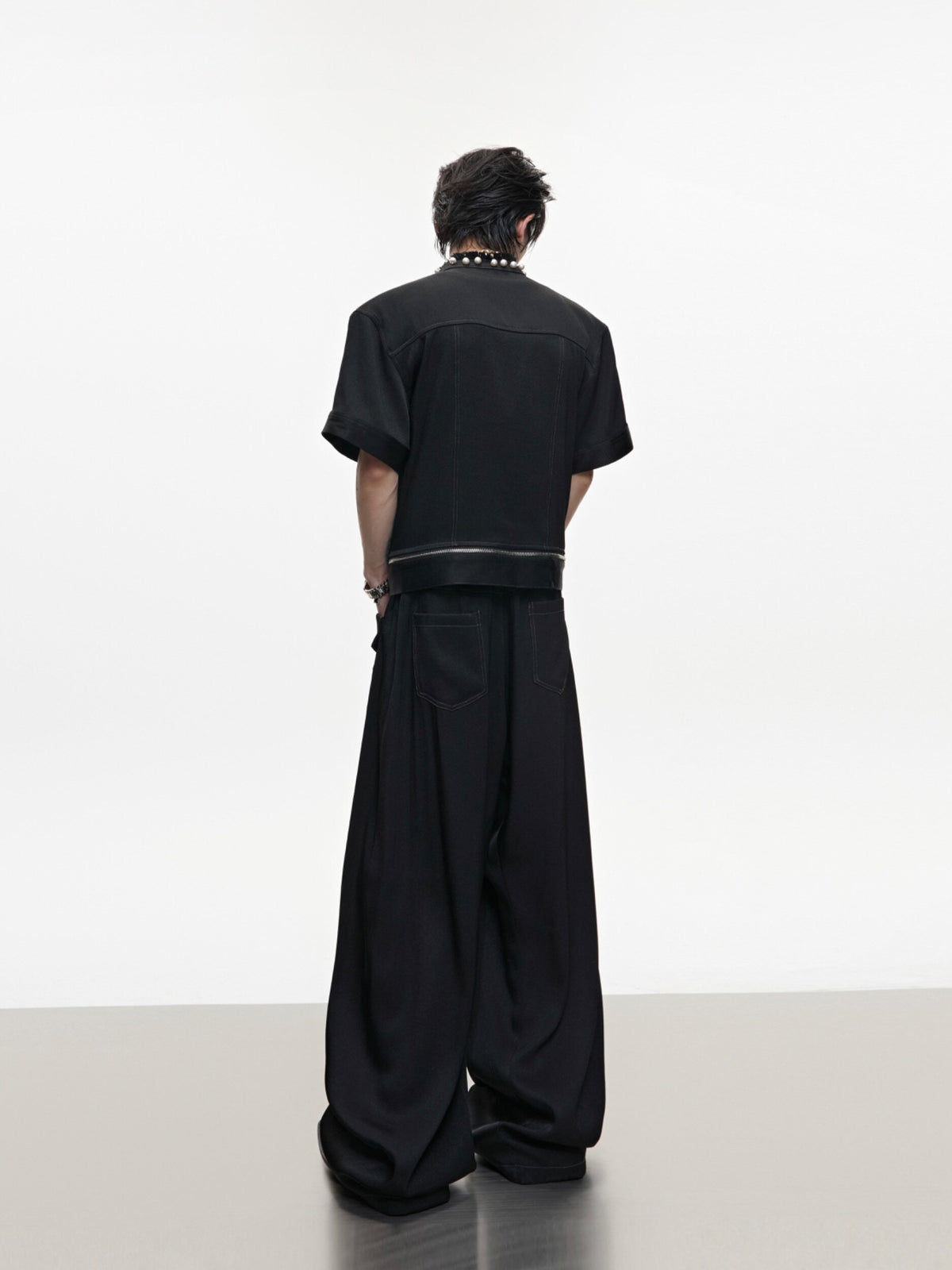 Pearl-Trimmed Distressed Denim Separates - product image 3
