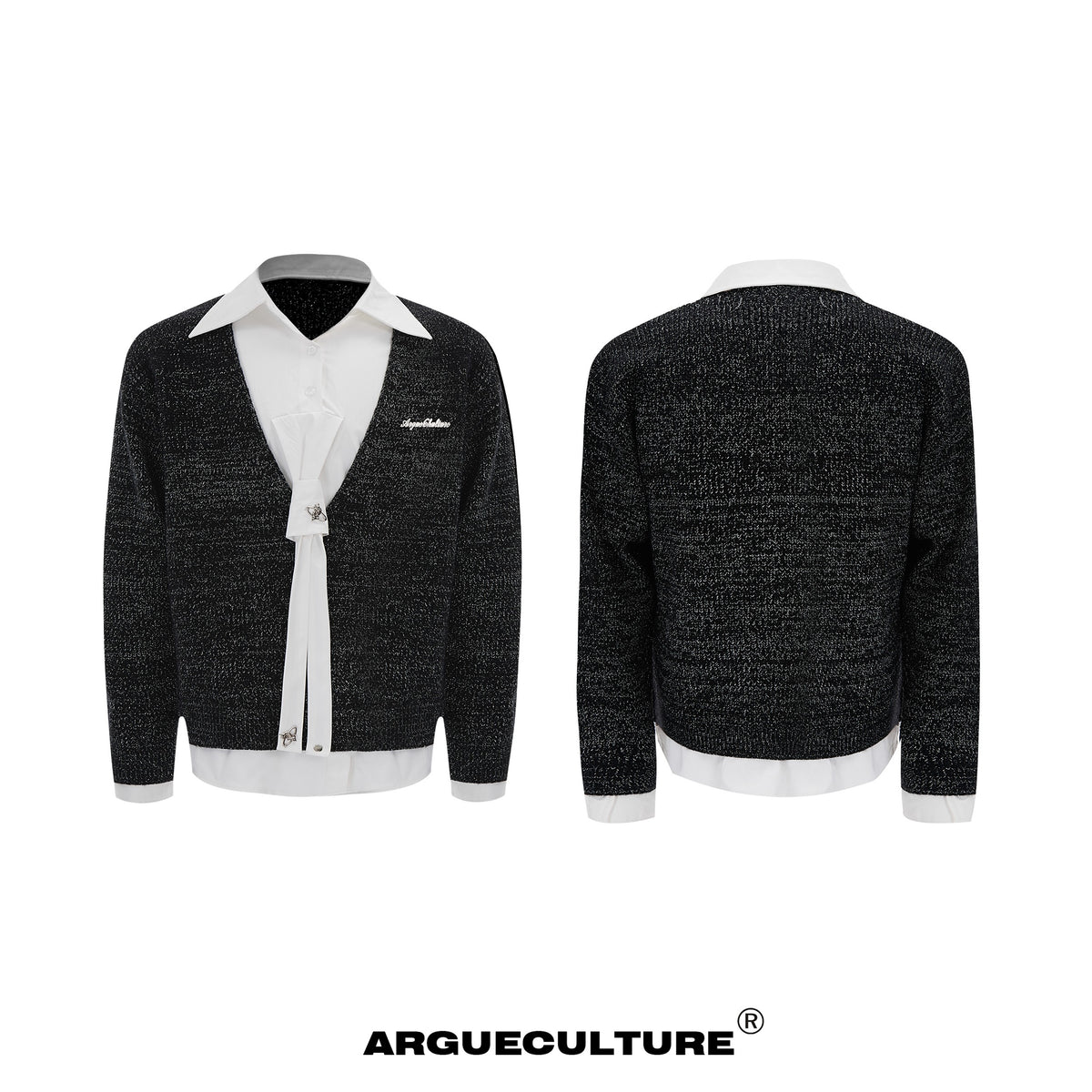 Deconstructed Tie Shirt Sweater - product image 5