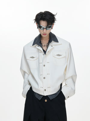 Striped Layered Short Wide Jacket - product image 2