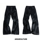 Wax-Coated Distressed Micro-Flare Jeans - product image 5