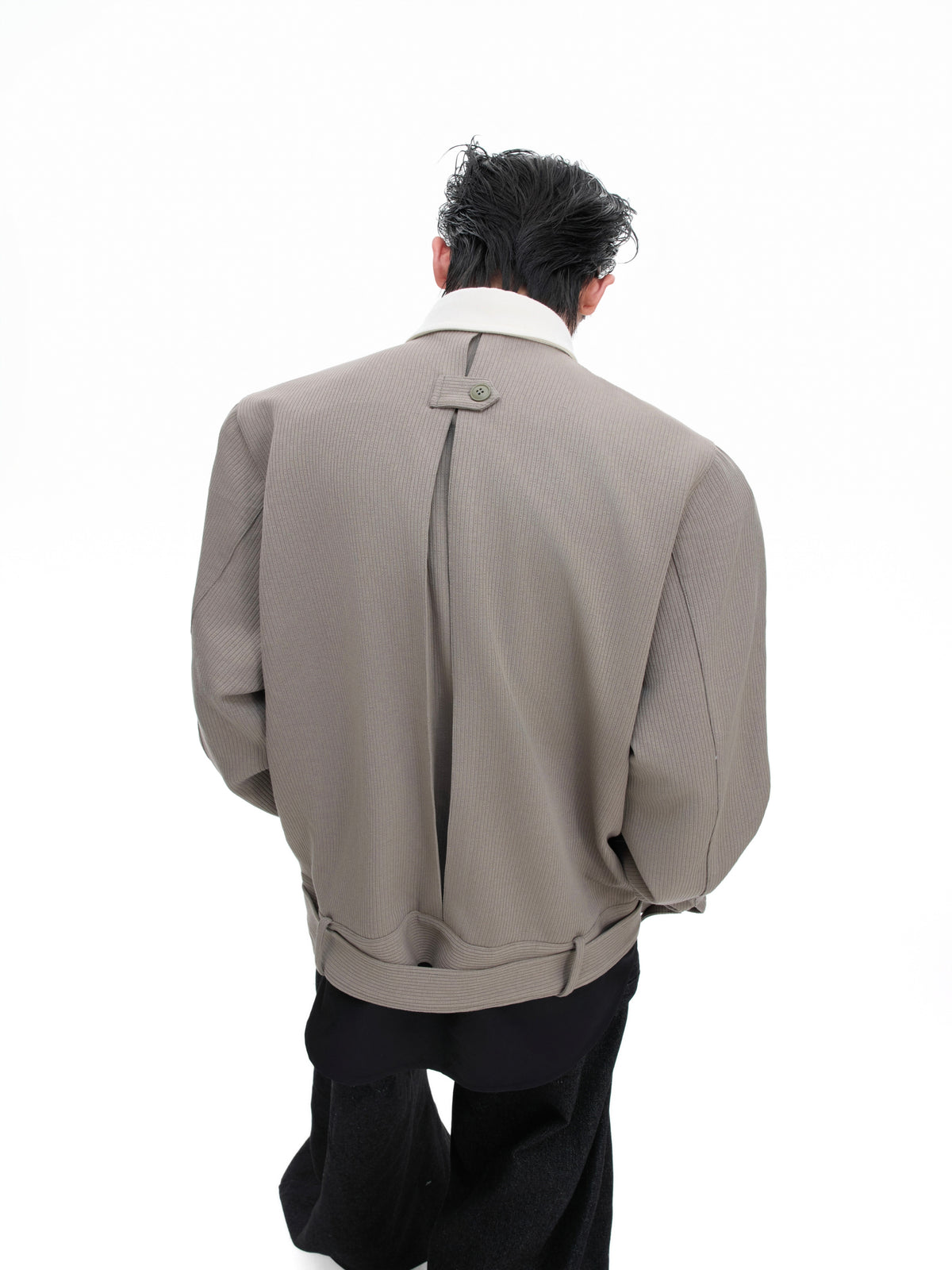 Asymmetric Button Point-Collar Shirt - product image 3