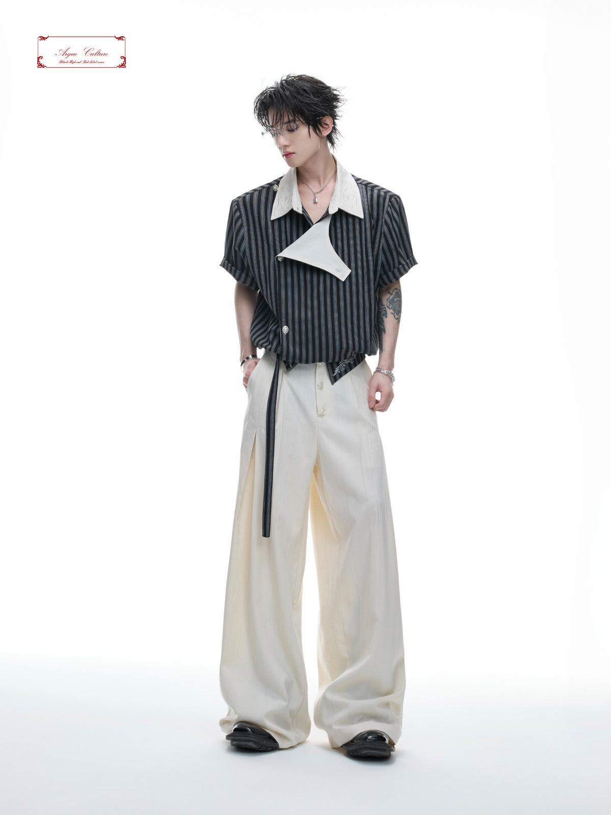 Embroidered Wide-Leg Trousers - product image 3