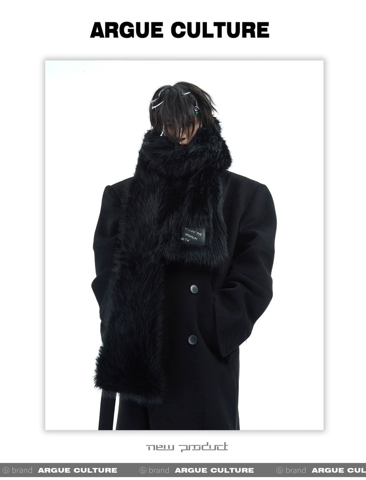 Faux Mink Plush Scarf with Custom Logo Winter Warmth - ArgueCulture