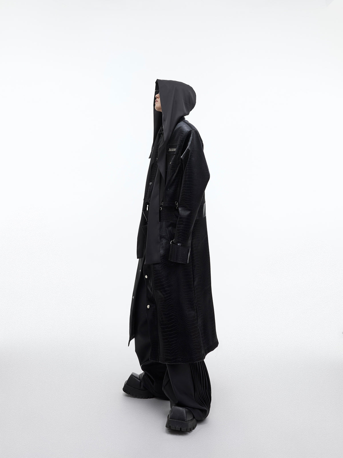 V-Neck Hooded Button-Front Shirt - product image 3