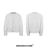 Rhinestone Distressed Knit Cardigan - product image 5