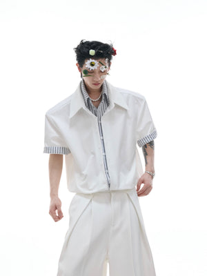 Striped Faux Two-Piece Shirt - product image 2