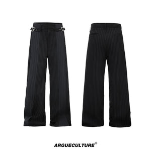 Pleated Stripe Wide-Leg Trousers - product image 5