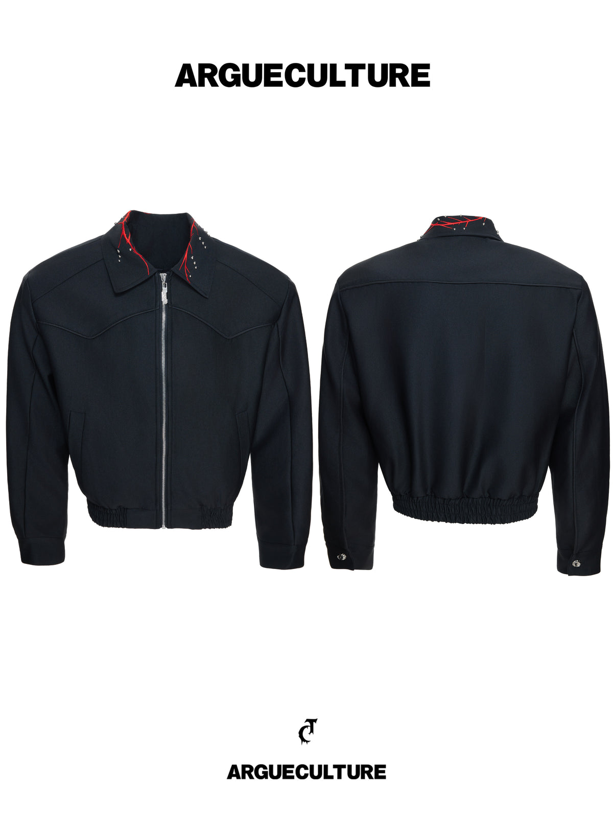 Embroidered Rivet Cropped Jacket - product image 2