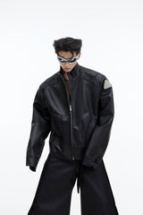 Cropped PU Leather Jacket - product image 5