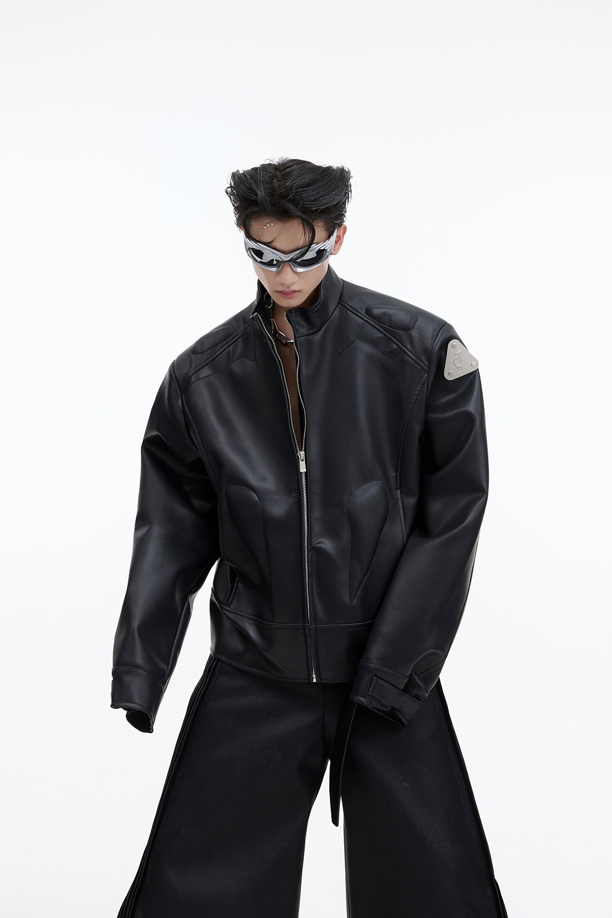 Cropped PU Leather Jacket - product image 5