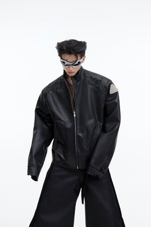 Cropped PU Leather Jacket - product image 5