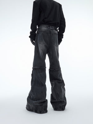 Water-Ripple Frayed Straight-Leg Jeans - product image 5