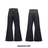 Pleated Red Lip Flared Trousers - product image 5