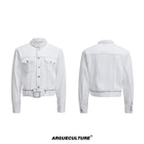 Pearl-Trimmed Collarless Utility Suit - product image 5
