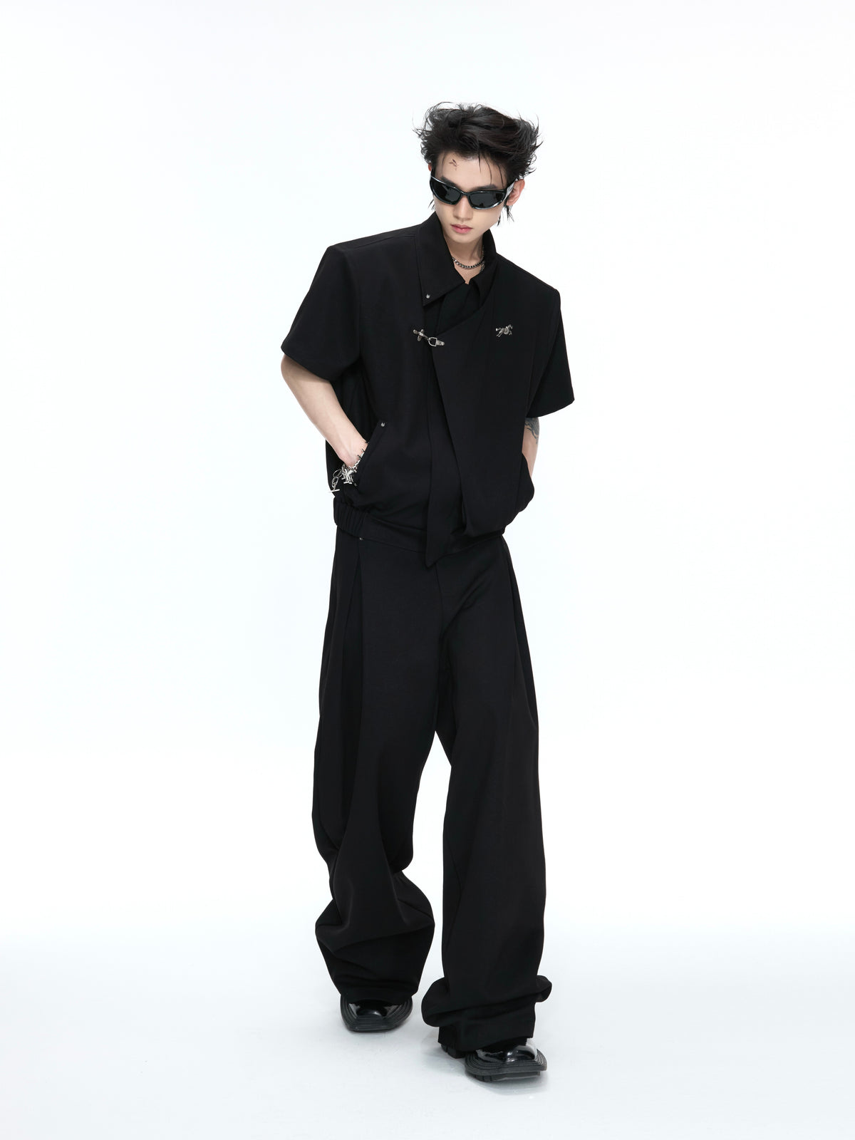 Asymmetric Layered Jacket & Trousers - product image 4