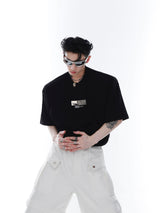Metal-Clasp Printed Cotton T-Shirt - product image 4