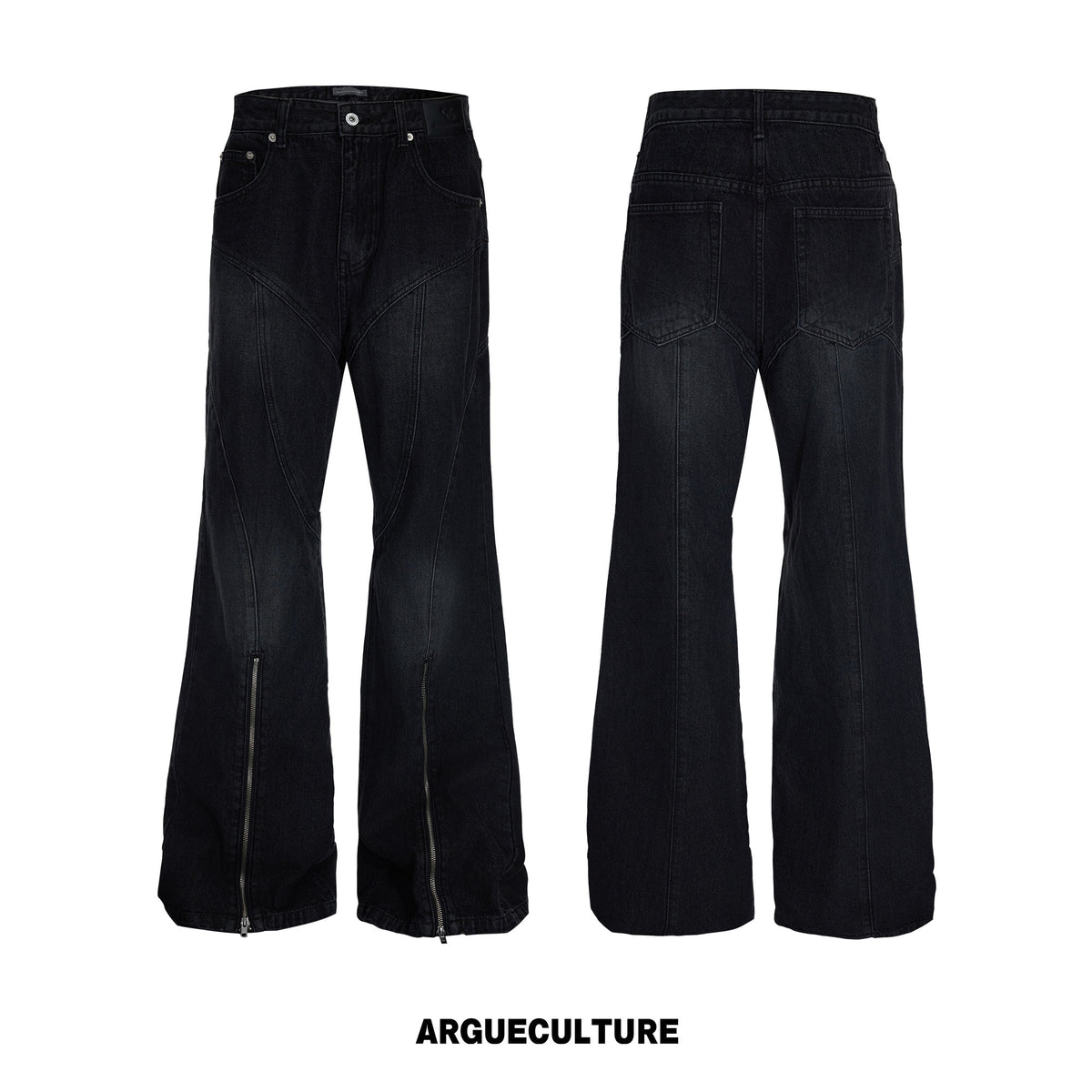 Washed Distressed Flare Jeans - product image 5