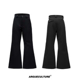 Pleated Red Lip Flared Trousers - product image 5