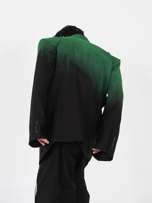 Black Green Gradient Relaxed Blazer - product image 3