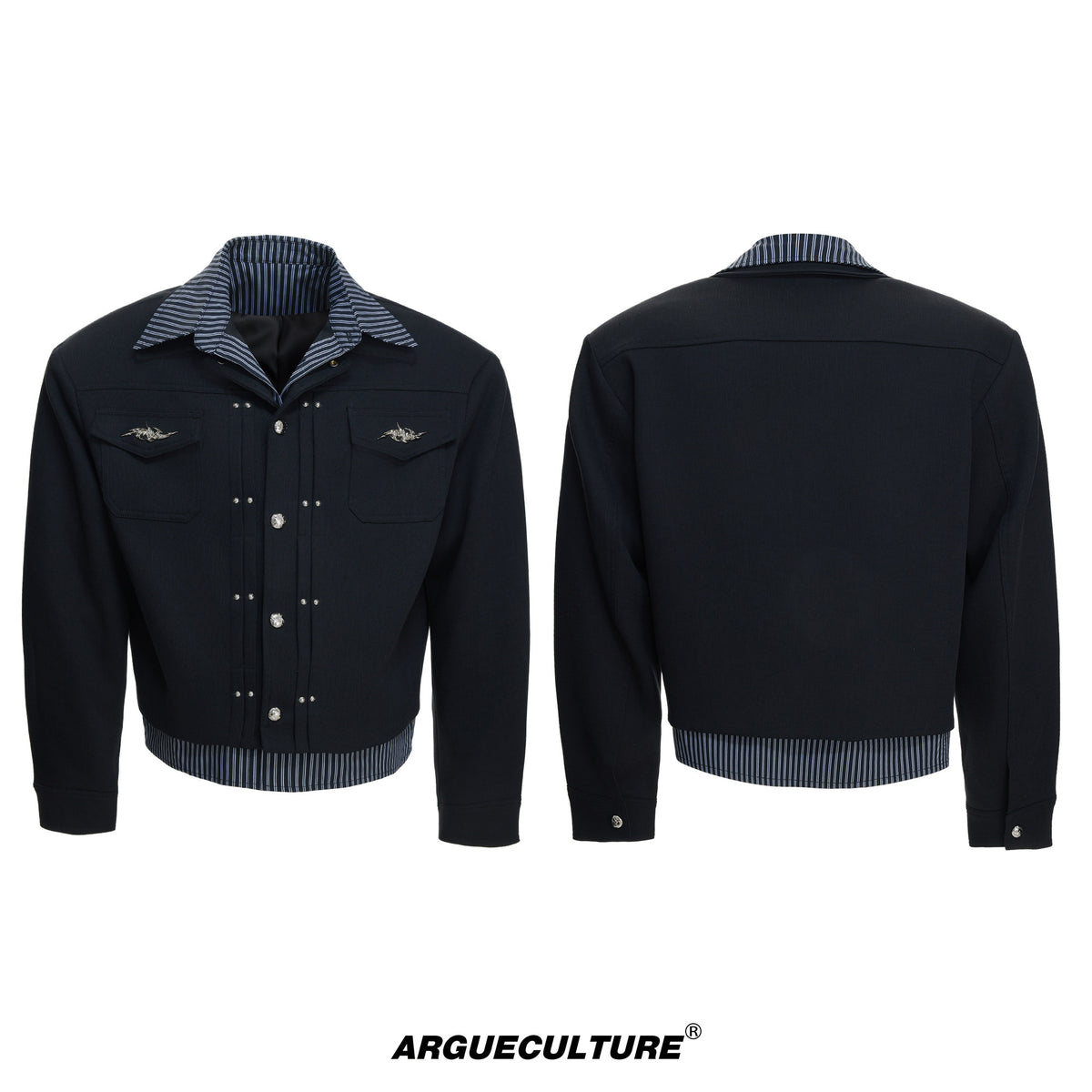 Striped Layered Short Wide Jacket - product image 5
