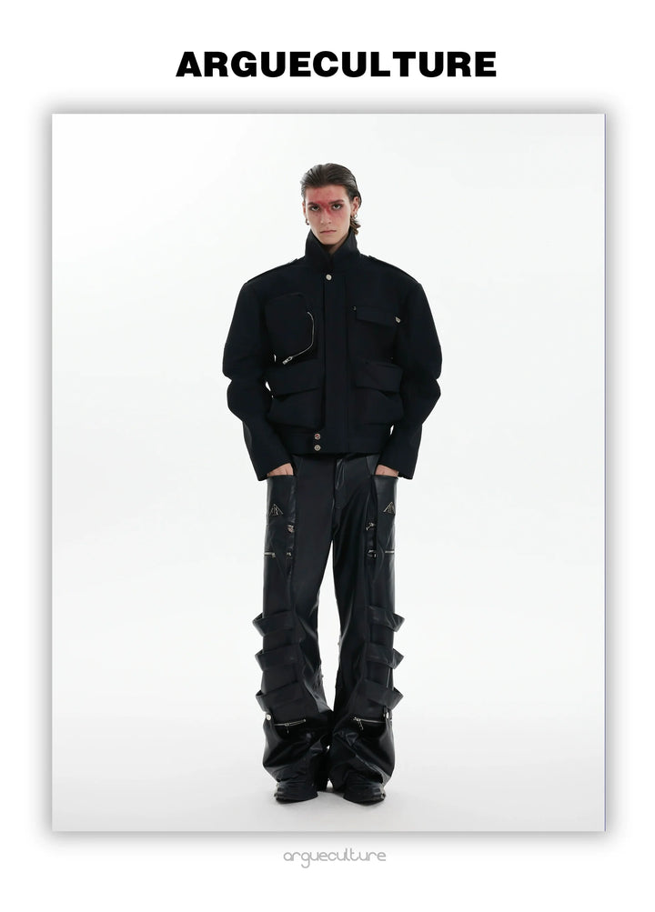 Avant-Garde Workwear Jacket | Detachable Shoulders | Multi-Pocket Design - ArgueCulture