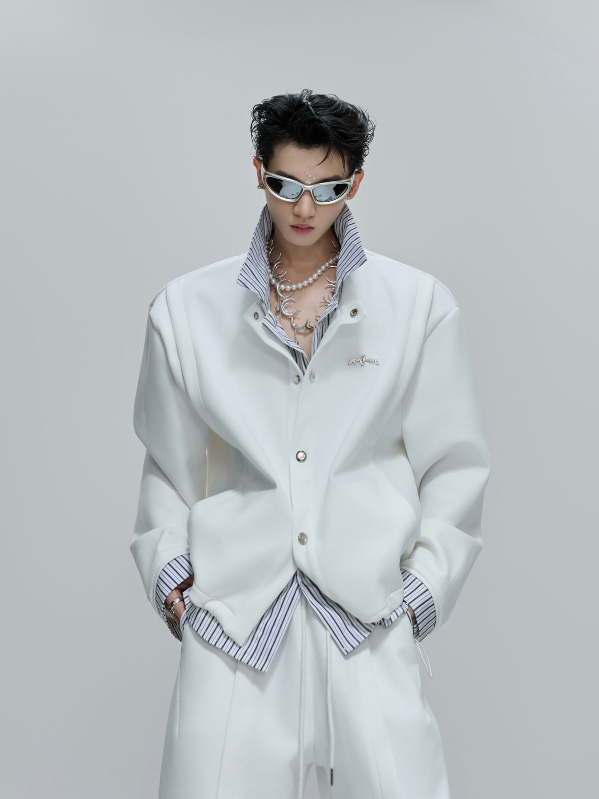 Color-Block Stripe Panel Cardigan - product image 5