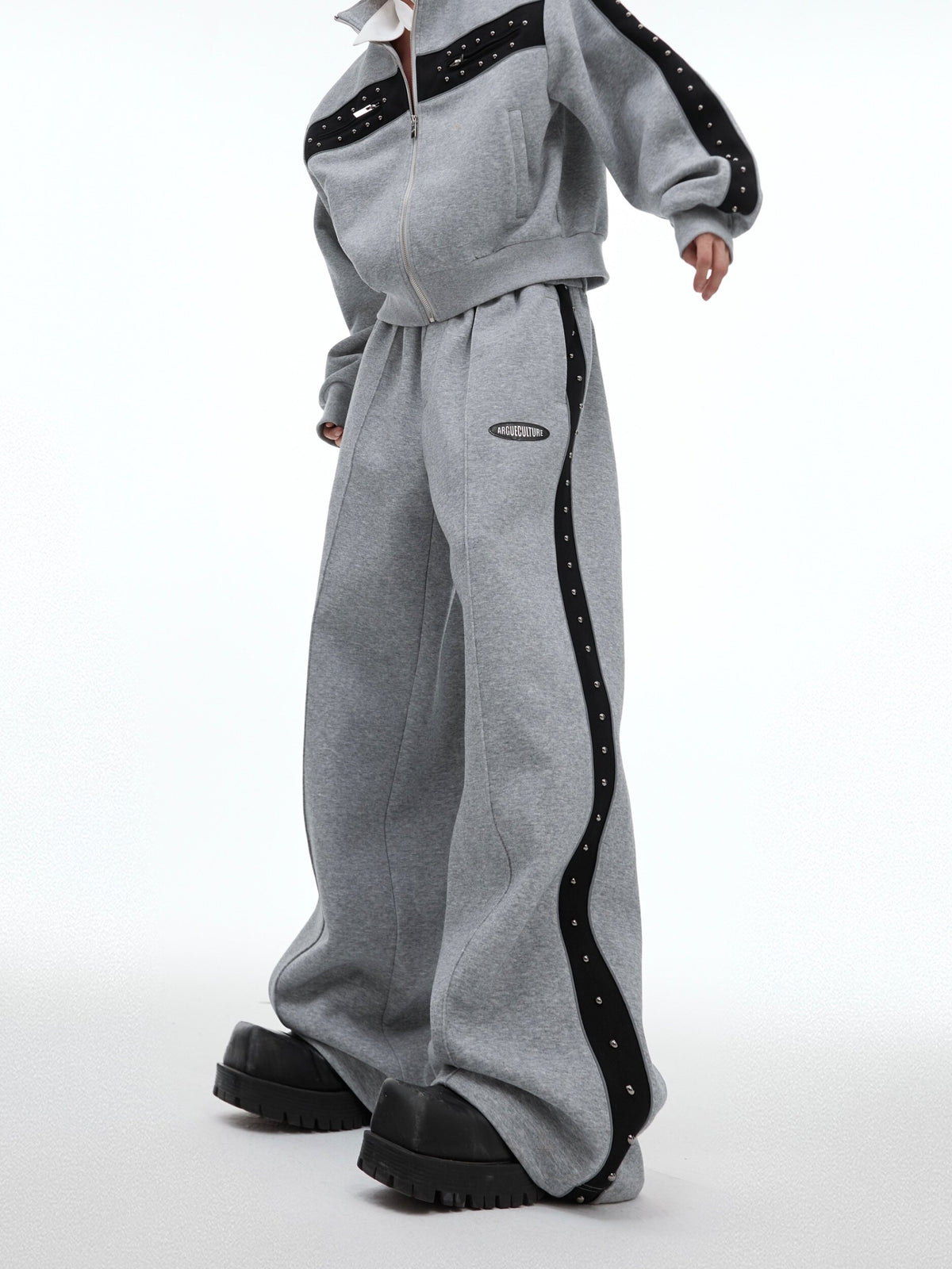 Relaxed Studded Zip Hoodie - product image 5