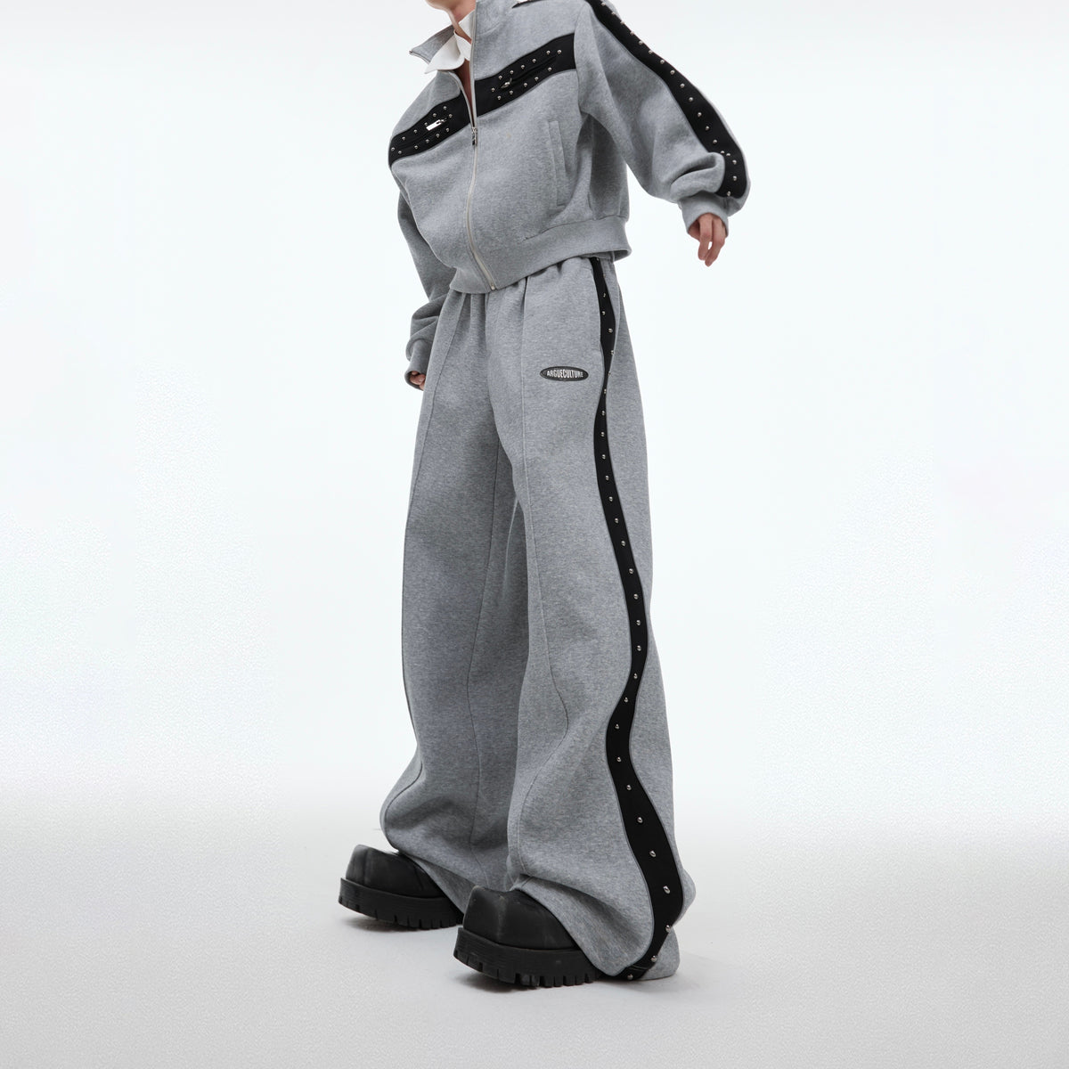 Relaxed Studded Zip Hoodie - product image 5