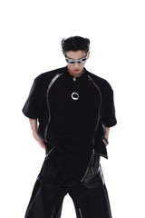 Dual-Zip Metal-Print T-Shirt - product image 5