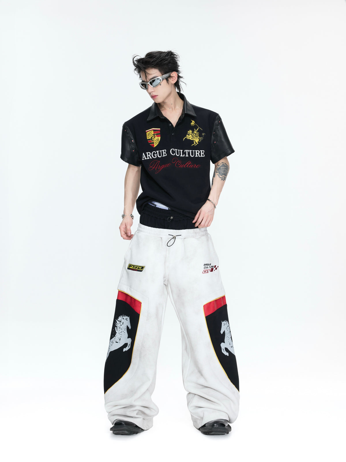 Racing Color-Block Straight-Leg Pants - product image 2