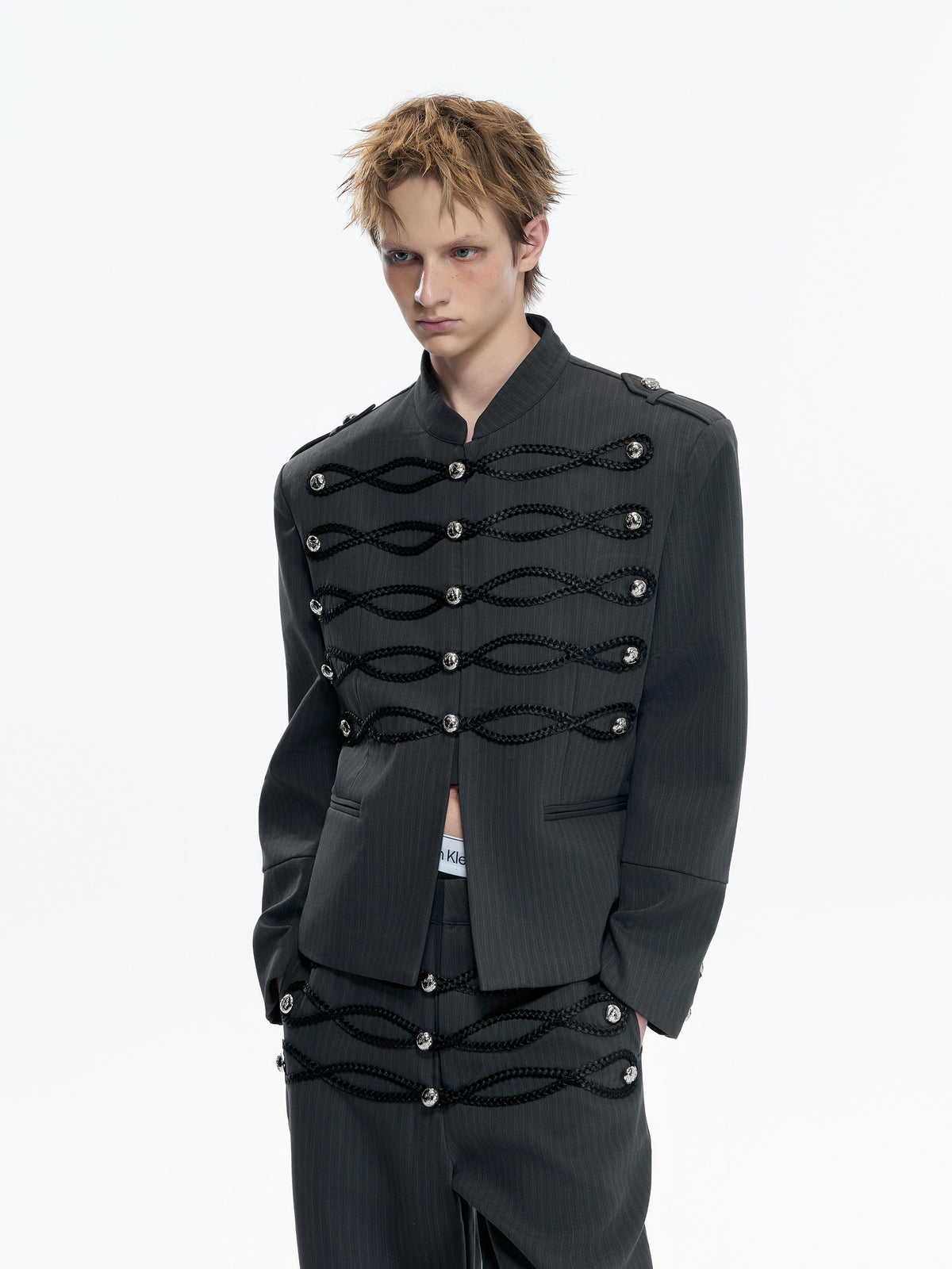 Napoleon Faux Leather Stripe Jacket - product image 2