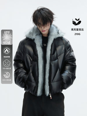 Asymmetric Black Duck Down Jacket - product image 1