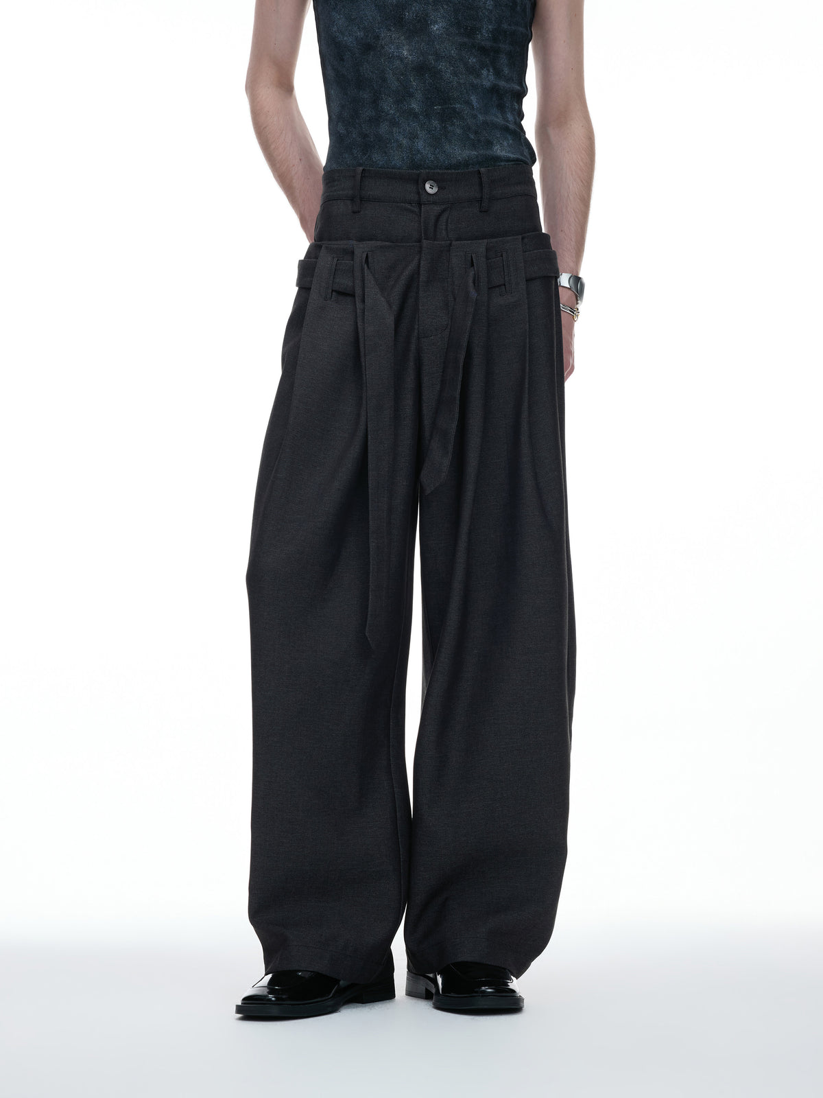High-Rise Pleated Wide-Leg Trousers - product image 1