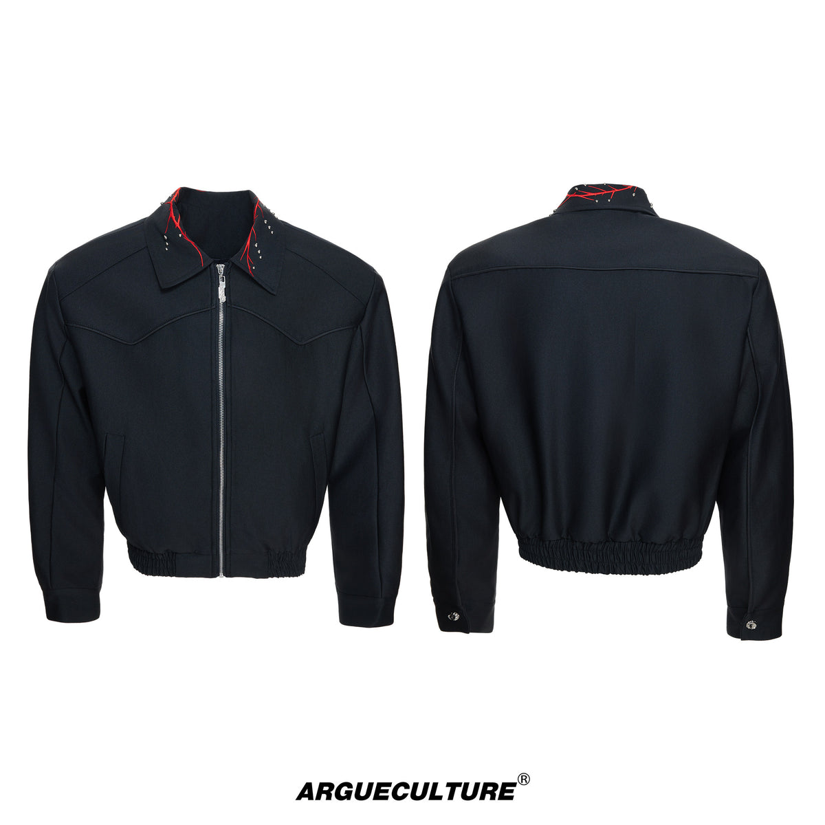 Embroidered Rivet Cropped Jacket - variant image 6