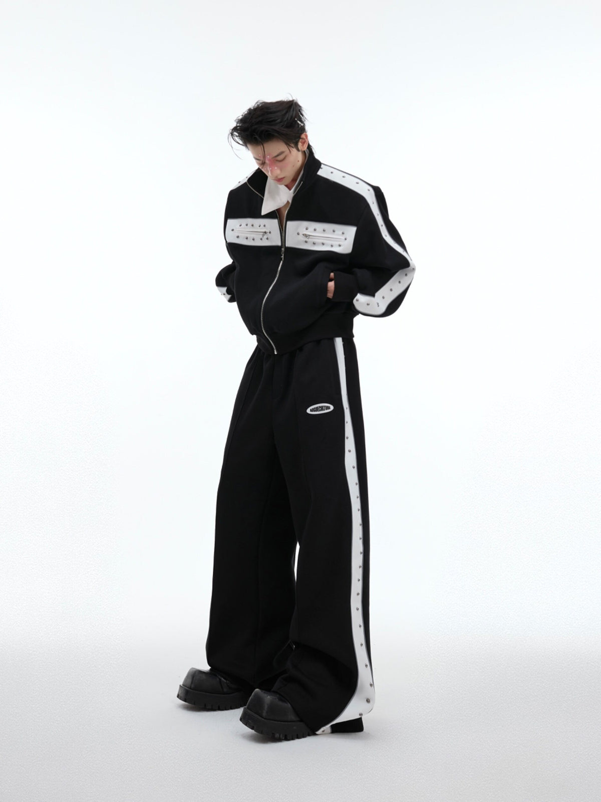 Relaxed Studded Zip Hoodie - product image 4