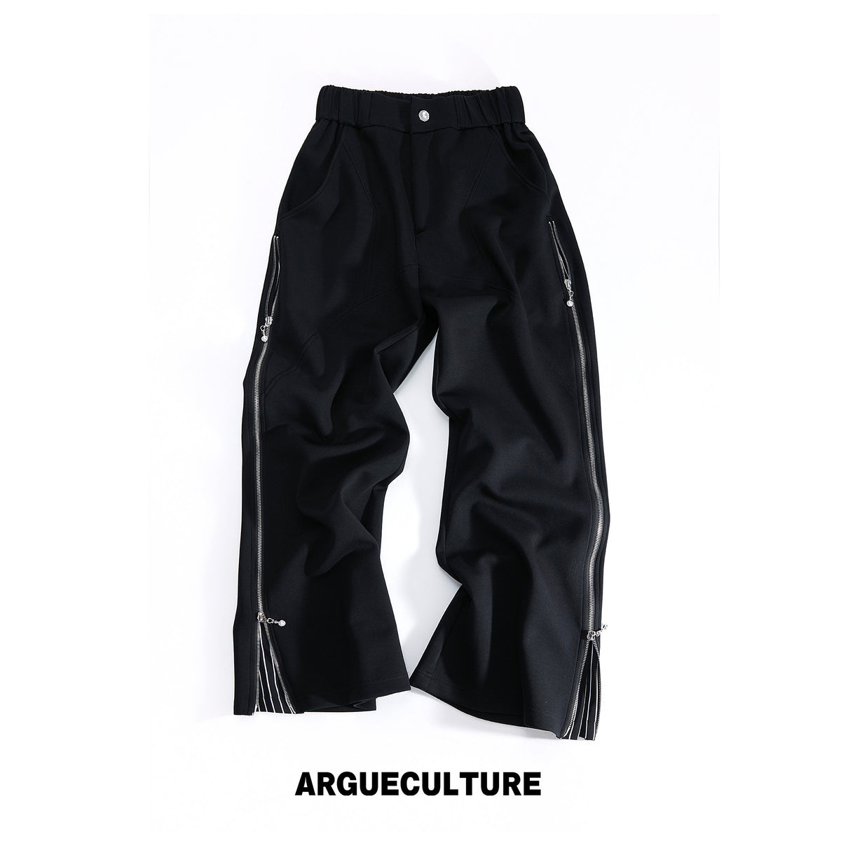 Striped Ribbon Zip Sweatshirt & Flared Pants - product image 5