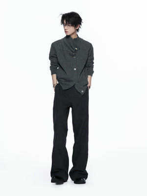 Asymmetric Studded Knit Sweater - product image 3