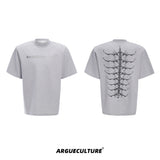 Embroidered Spine Graphic Cotton T-Shirt - product image 5
