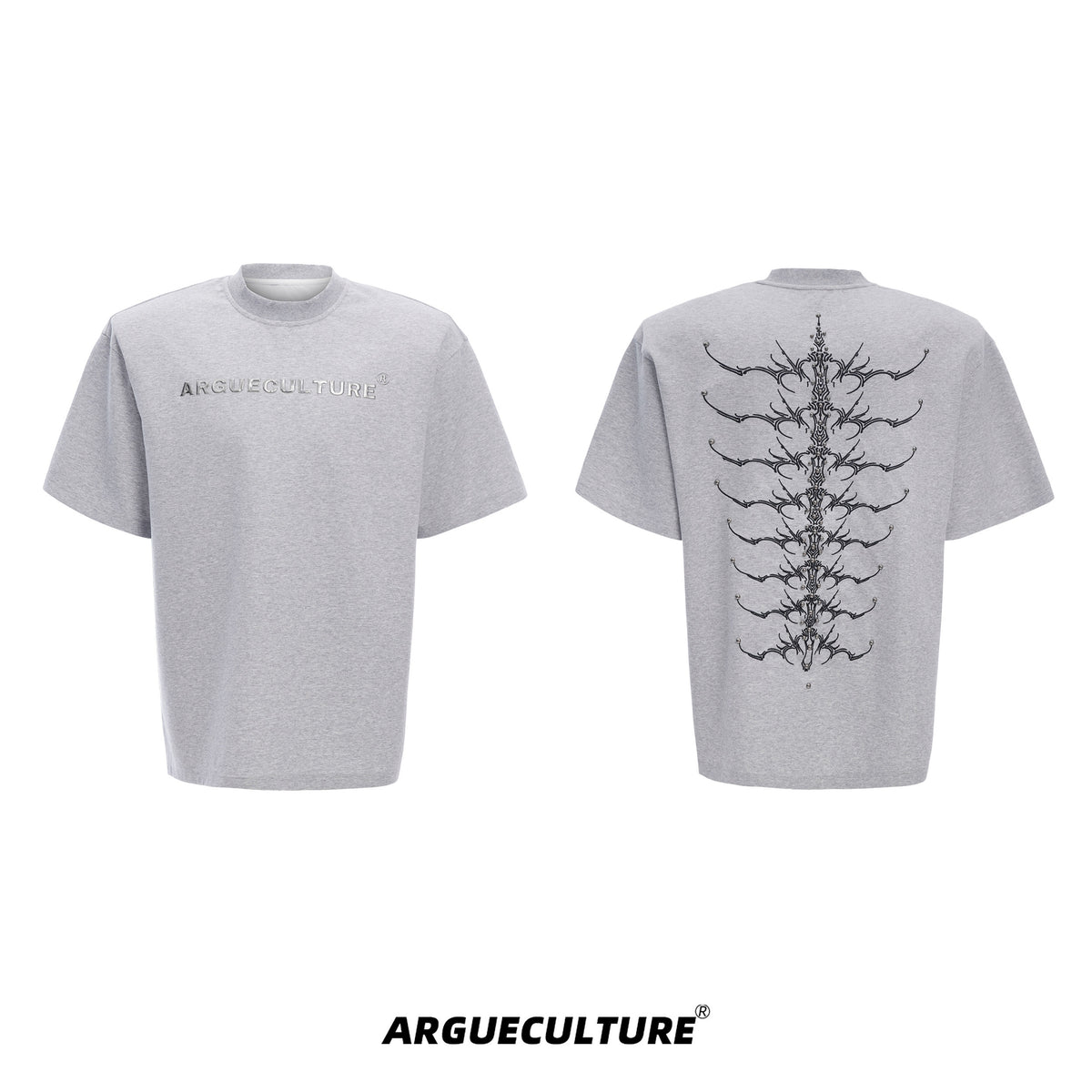 Embroidered Spine Graphic Cotton T-Shirt - product image 5