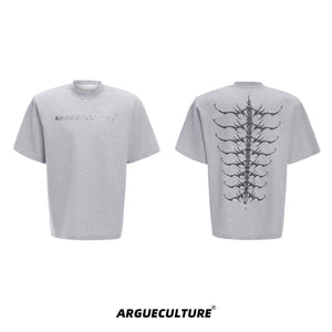 Embroidered Spine Graphic Cotton T-Shirt - product image 5