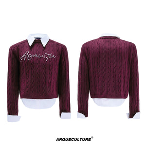 Pearl-Logo Two-Piece Knit Sweater - product image 5