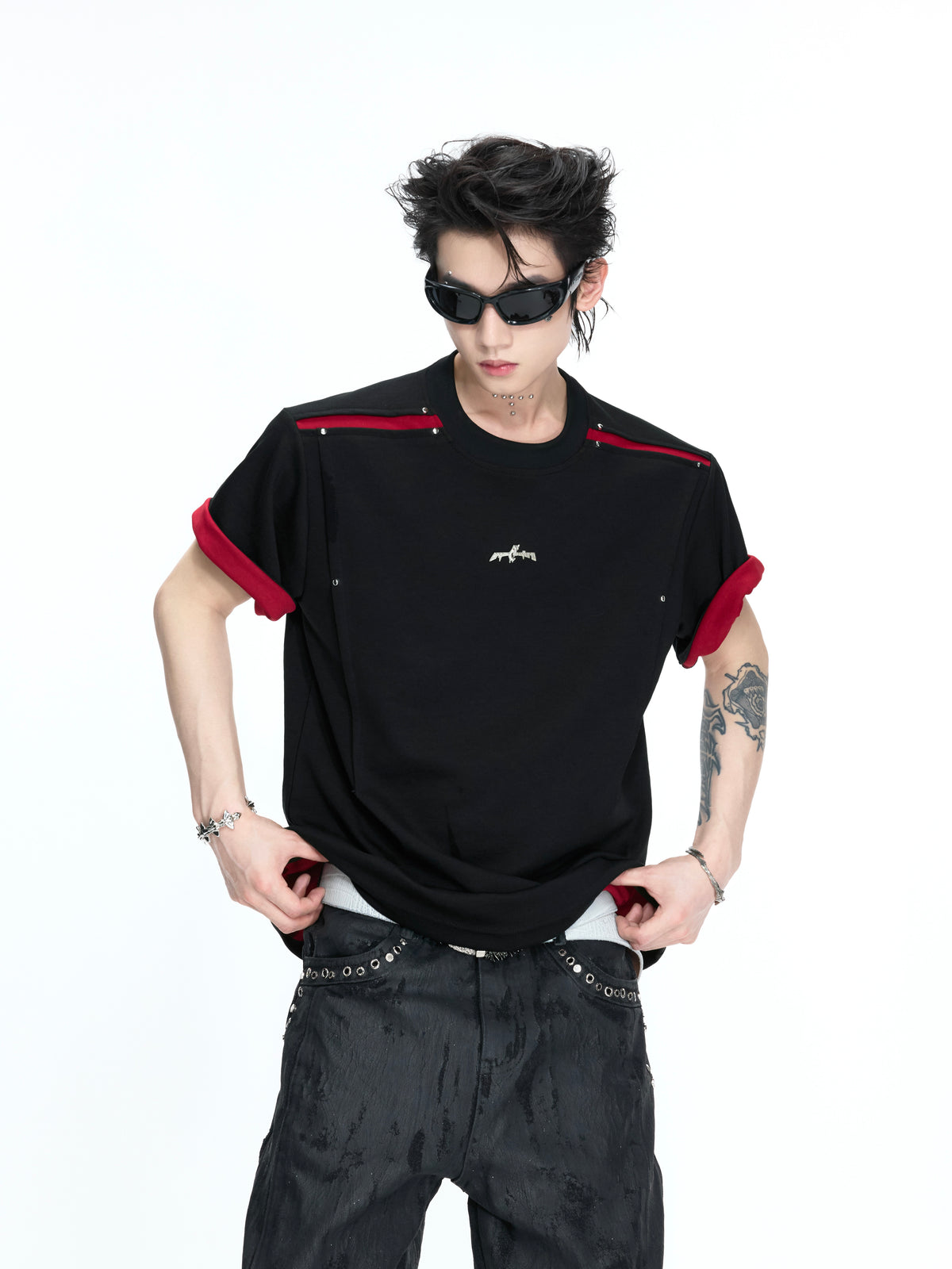 Color-Block Rivet T-Shirt - product image 5