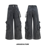 Washed Gray Pocket Utility Jeans - product image 5