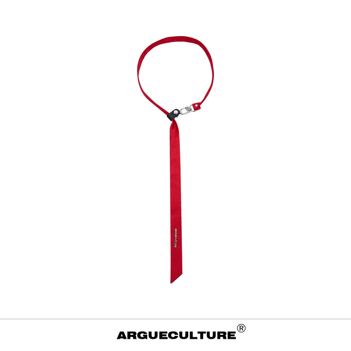 Metal PU Buckle Tie with Chain Design - ArgueCulture